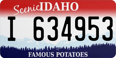 ID license plate I634953