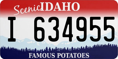 ID license plate I634955
