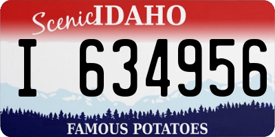 ID license plate I634956