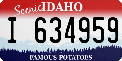 ID license plate I634959