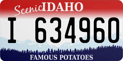 ID license plate I634960