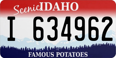 ID license plate I634962