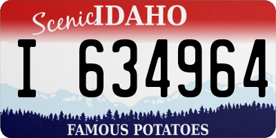 ID license plate I634964