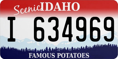 ID license plate I634969