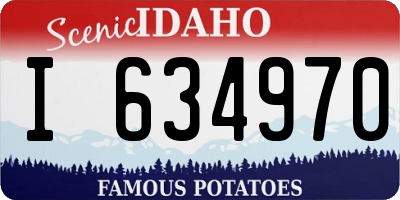 ID license plate I634970