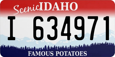 ID license plate I634971