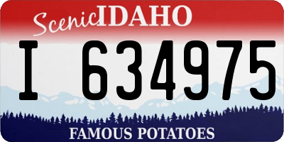 ID license plate I634975