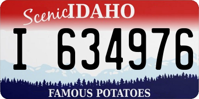 ID license plate I634976