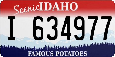 ID license plate I634977