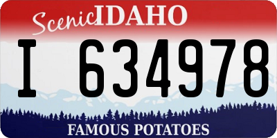 ID license plate I634978