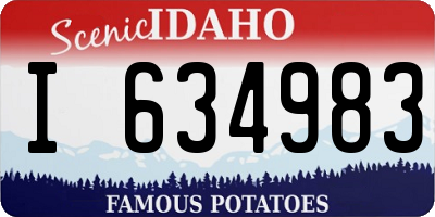 ID license plate I634983