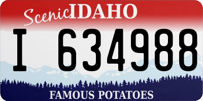 ID license plate I634988