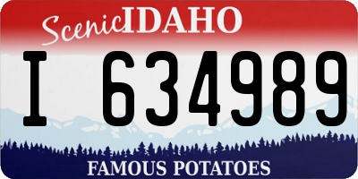 ID license plate I634989