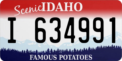 ID license plate I634991