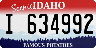 ID license plate I634992