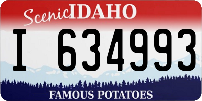 ID license plate I634993