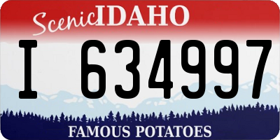 ID license plate I634997