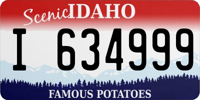 ID license plate I634999