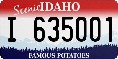 ID license plate I635001