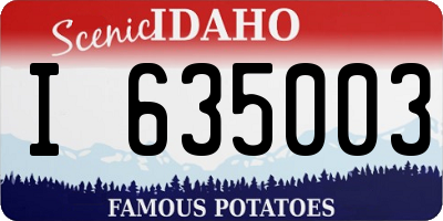 ID license plate I635003