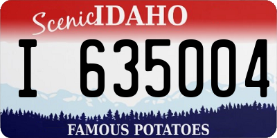 ID license plate I635004