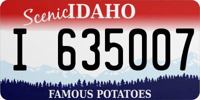 ID license plate I635007