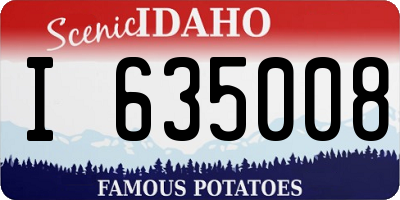 ID license plate I635008