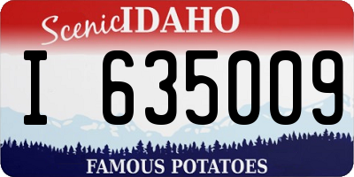 ID license plate I635009