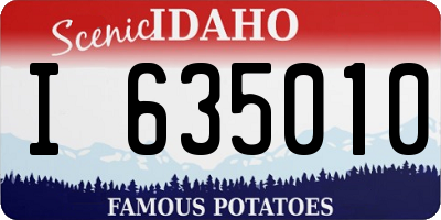 ID license plate I635010