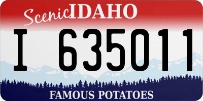 ID license plate I635011