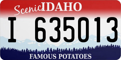 ID license plate I635013