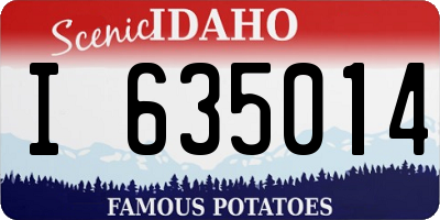 ID license plate I635014