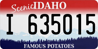 ID license plate I635015
