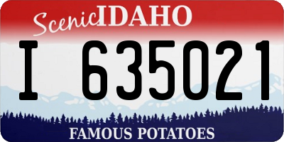 ID license plate I635021