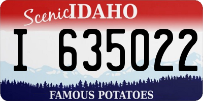 ID license plate I635022