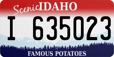 ID license plate I635023