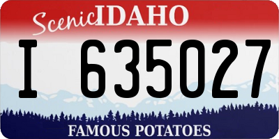 ID license plate I635027