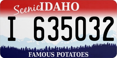 ID license plate I635032