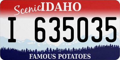 ID license plate I635035