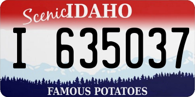 ID license plate I635037