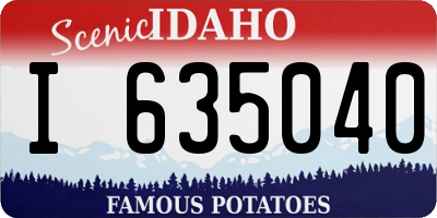 ID license plate I635040