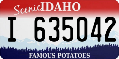 ID license plate I635042
