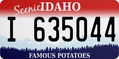 ID license plate I635044