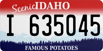 ID license plate I635045