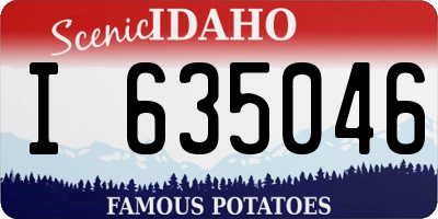 ID license plate I635046