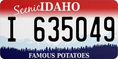 ID license plate I635049
