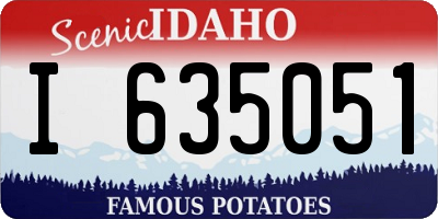 ID license plate I635051