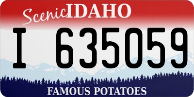 ID license plate I635059