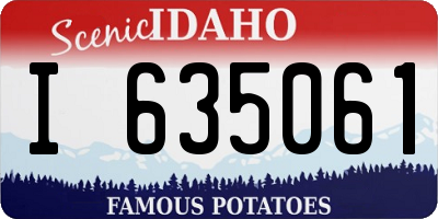 ID license plate I635061