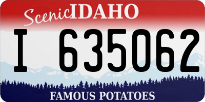 ID license plate I635062